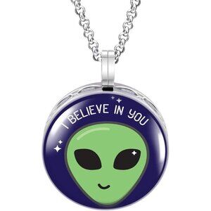 Stainless Steel Aromatherapy Diffuser Necklace W/ 24" Chain 6 Color Pads & 4 Wil